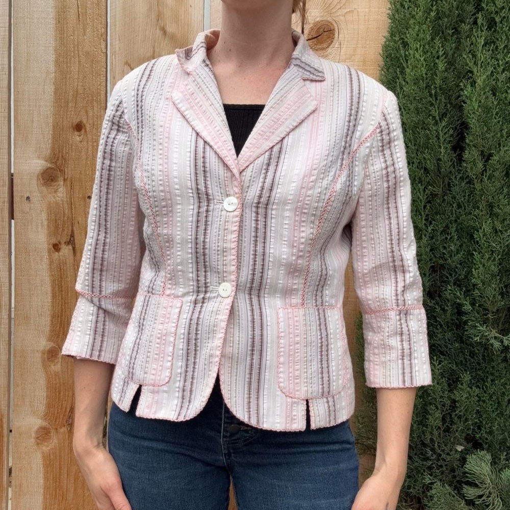 Adrianna Papell Blush and Cream Fabric